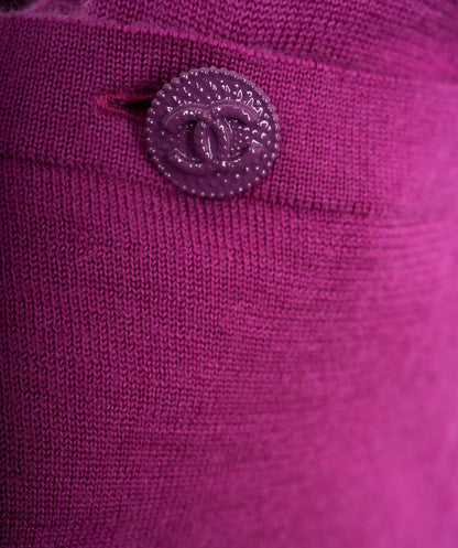 Chanel Vintage Fuschia Cashmere Sweater Vest ASL10232