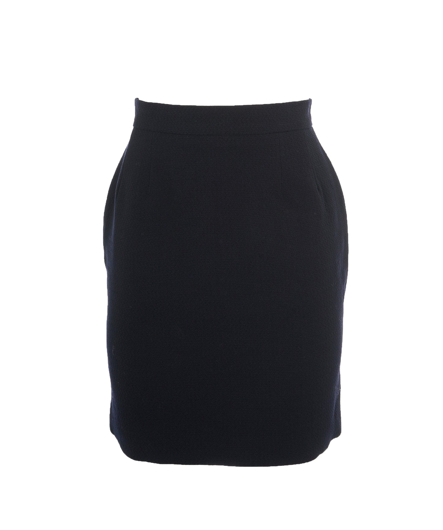 Chanel vintage navy skirt with gold cc buttons  AVL1448