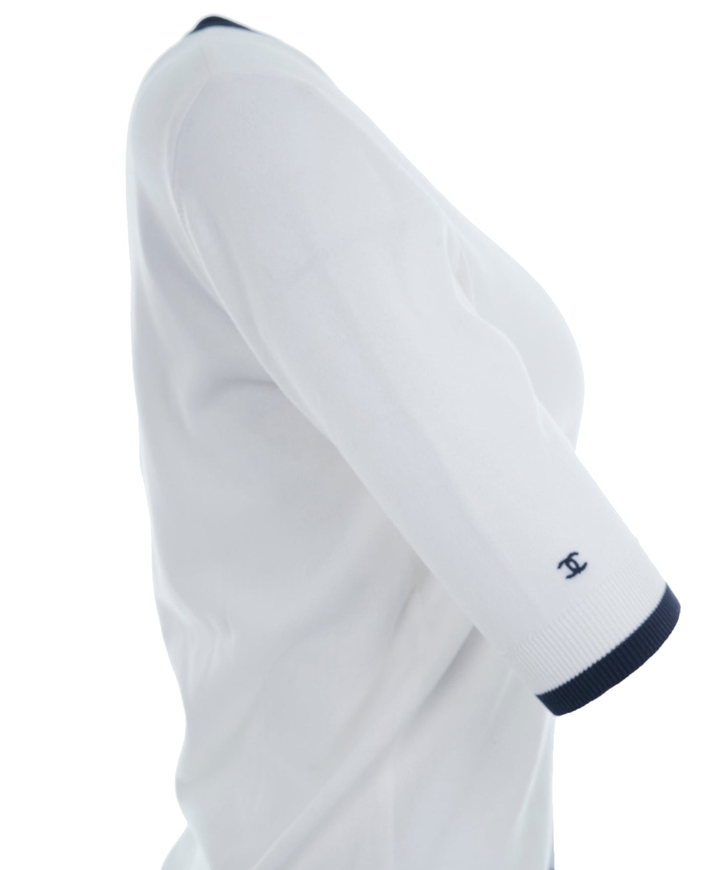 Chanel White Navy Top ASC5128