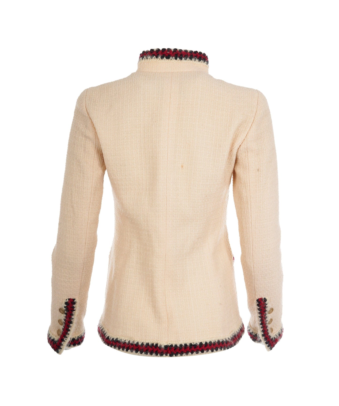 Chanel white tweed jacket 4 pockets FR36 P38782V24392 AVC1964