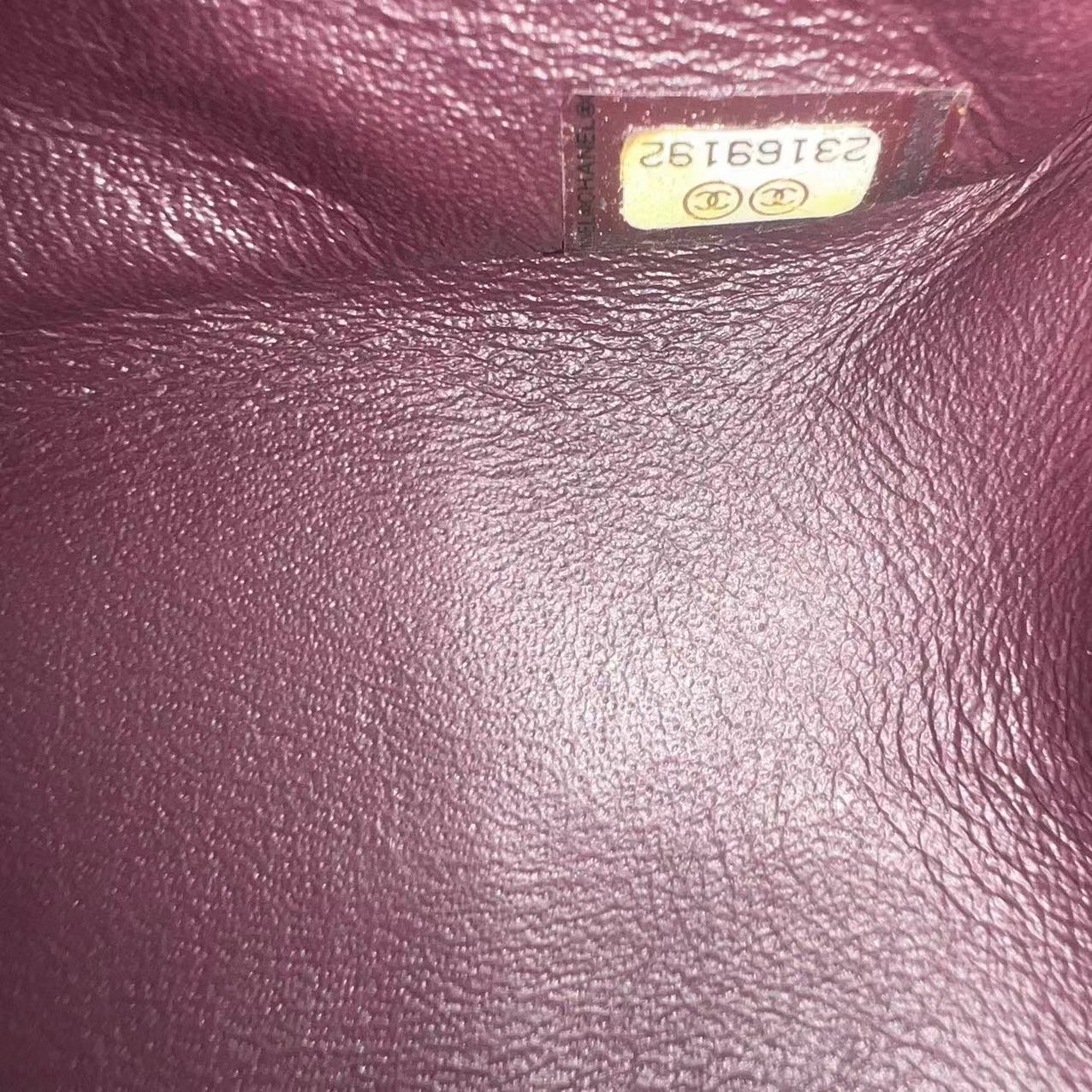 Reissue 2.55 226 28CM Medium Chevron Calfskin Burgundy GHW No 23