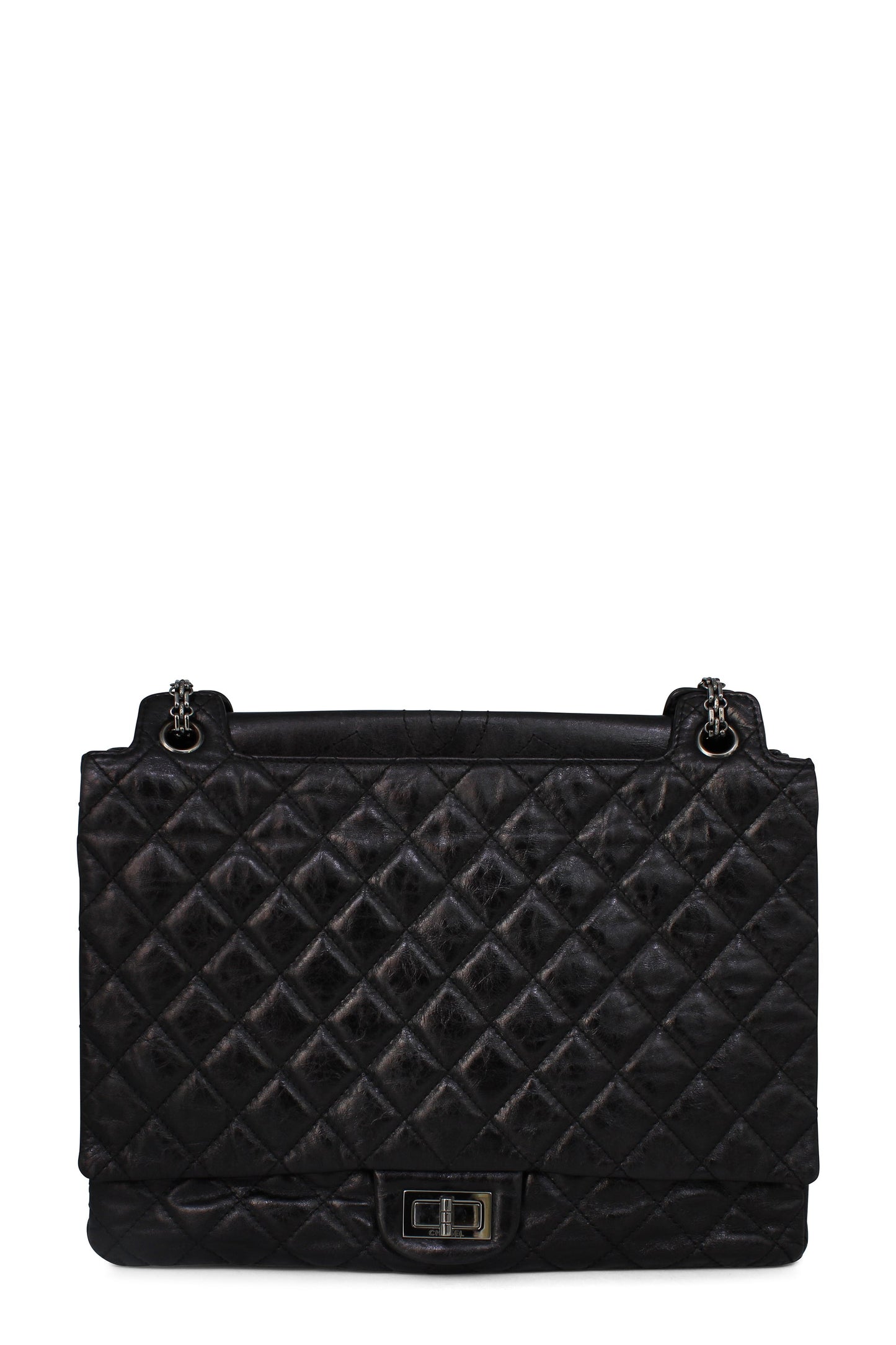 Reissue Large Accordion Flap Bag Black