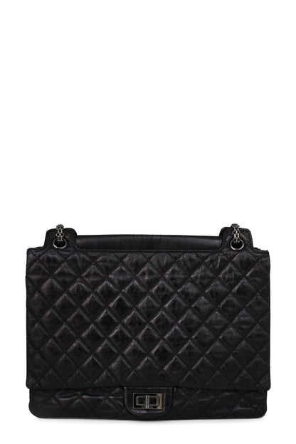 Reissue Large Accordion Flap Bag Black
