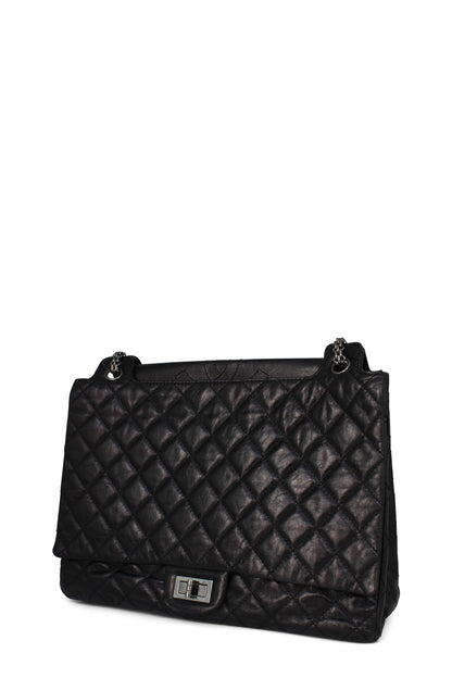 Reissue Large Accordion Flap Bag Black