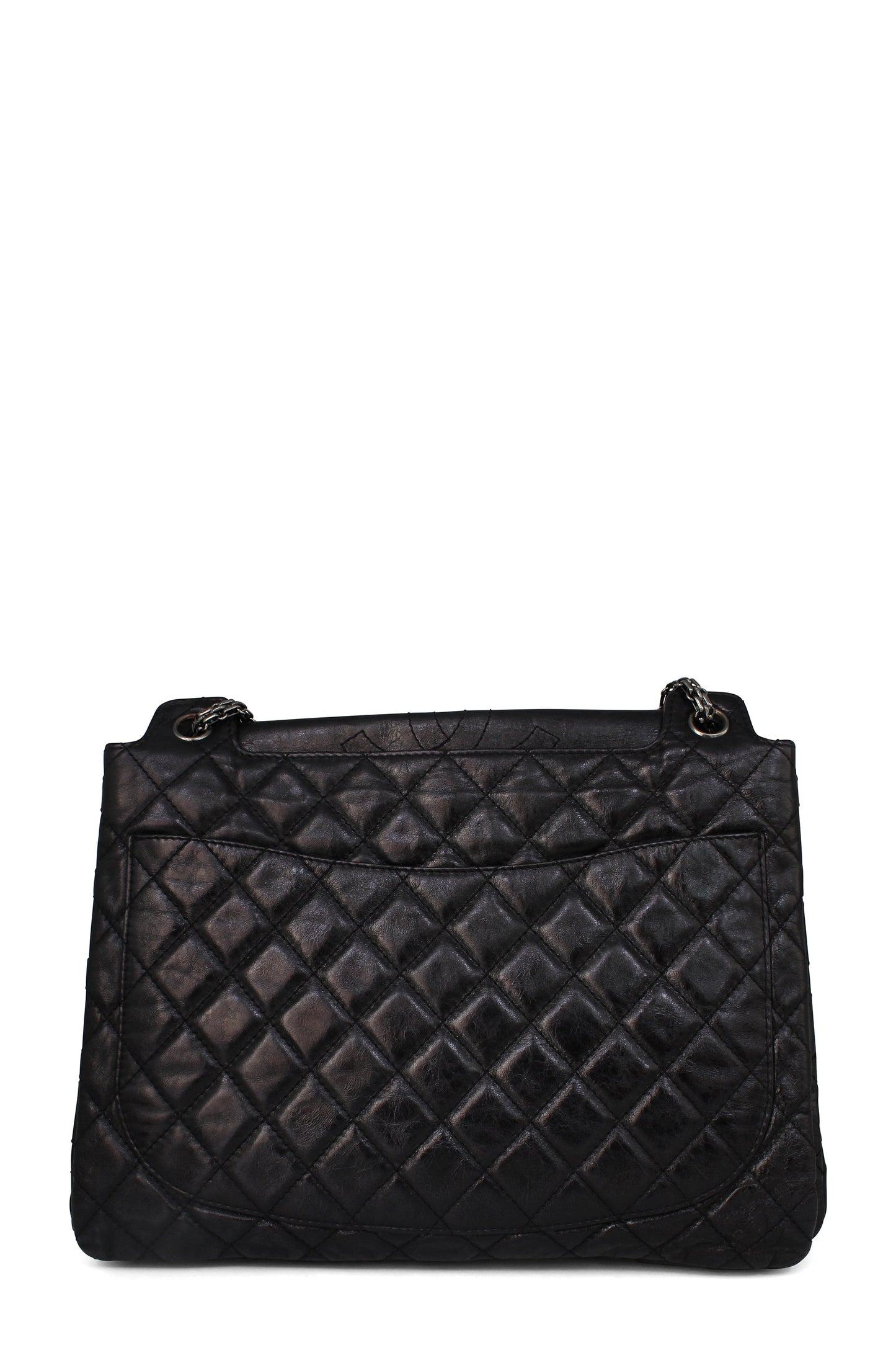 Reissue Large Accordion Flap Bag Black