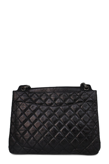Reissue Large Accordion Flap Bag Black