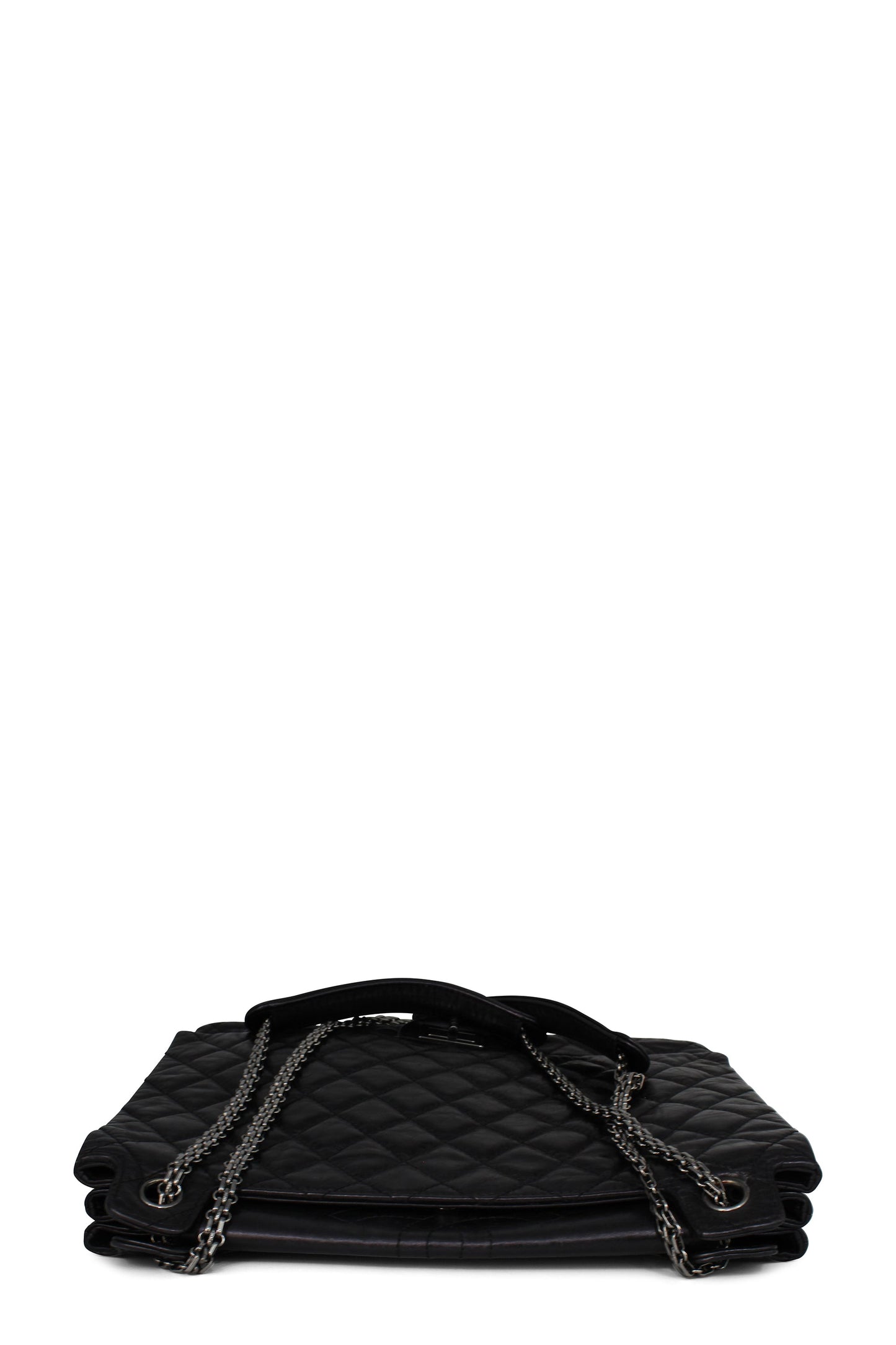 Reissue Large Accordion Flap Bag Black