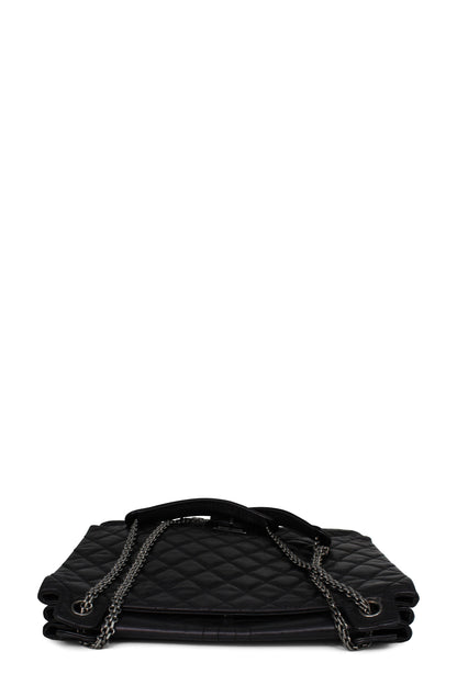Reissue Large Accordion Flap Bag Black
