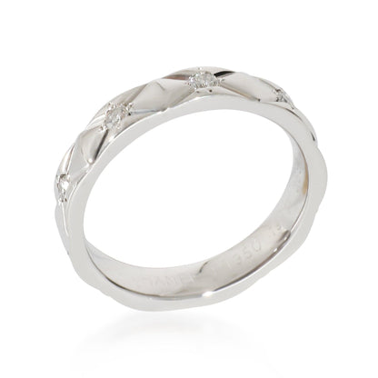 Chanel Matelasse Band in  Platinum 0.25 CTW