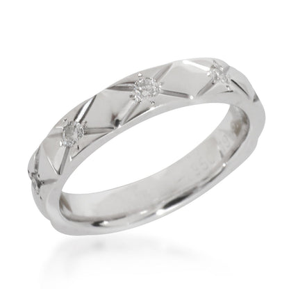 Chanel Matelasse Band in  Platinum 0.25 CTW