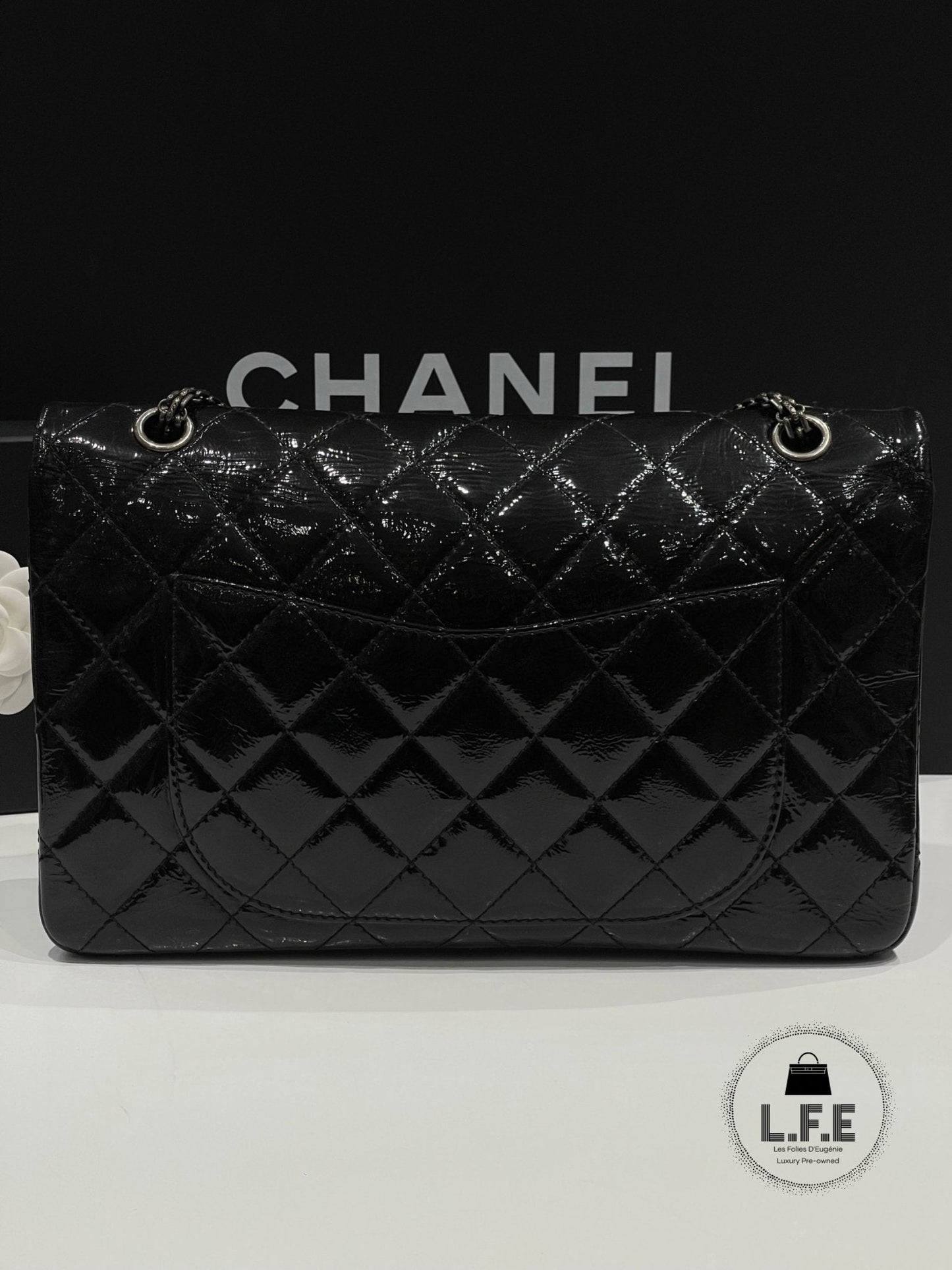 Chanel - Sac 2.55 cuir vernis
