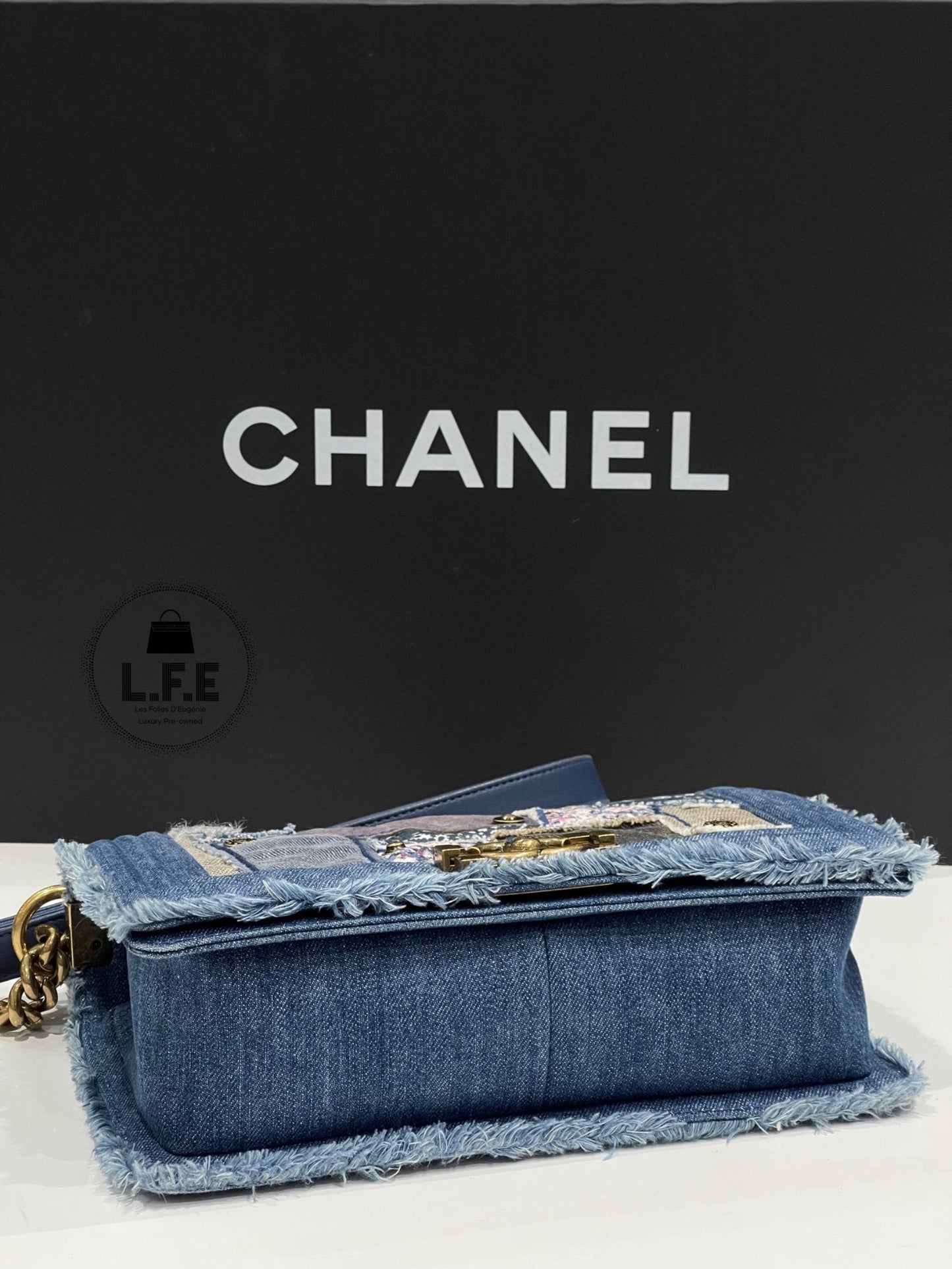 Chanel - Sac Boy medium denim patchwork