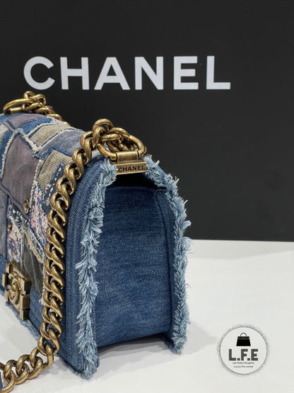 Chanel - Sac Boy medium denim patchwork