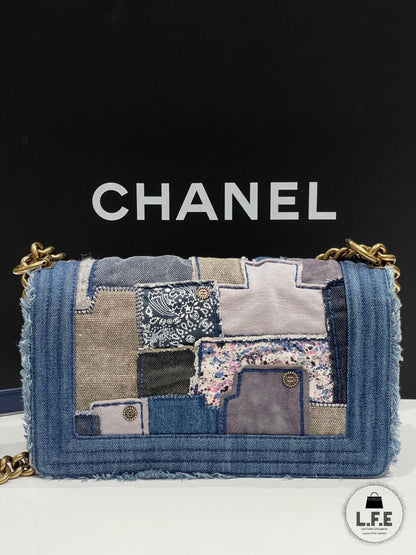 Chanel - Sac Boy medium denim patchwork