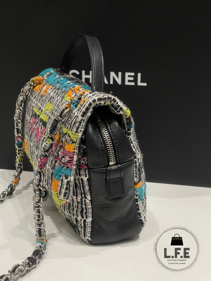 Chanel - Sac classique tweed caméra