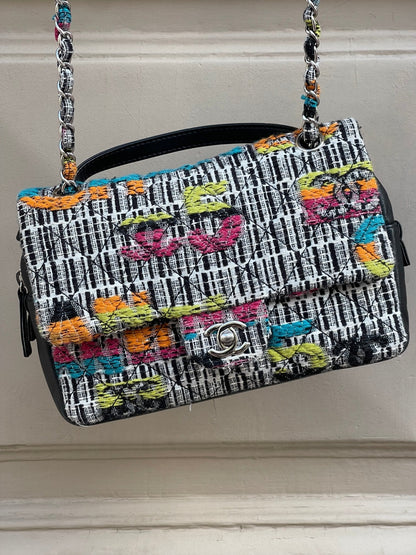 Chanel - Sac classique tweed caméra