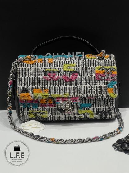 Chanel - Sac classique tweed caméra