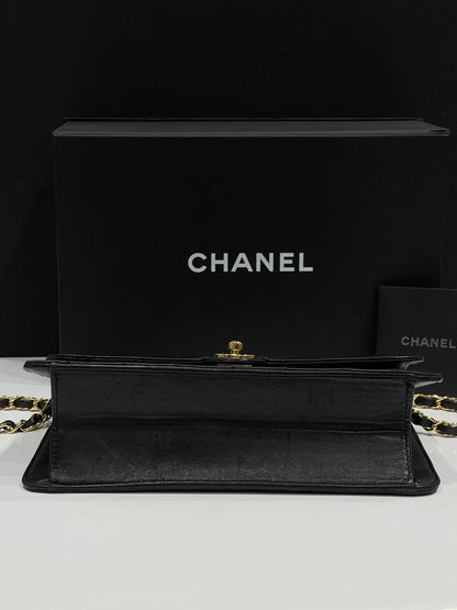 Chanel - sac classique vintage médium cuir noir