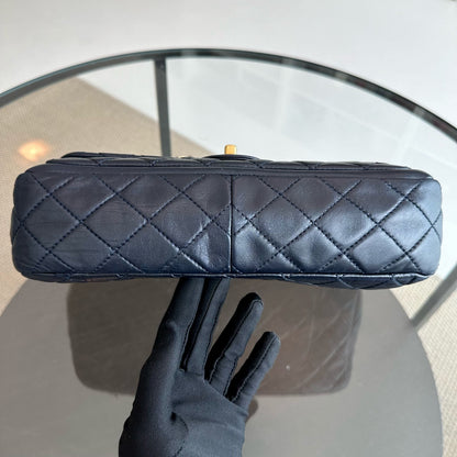 Seasonal Flap Jumbo 30CM Qulited Lambskin Dark Blue No 18