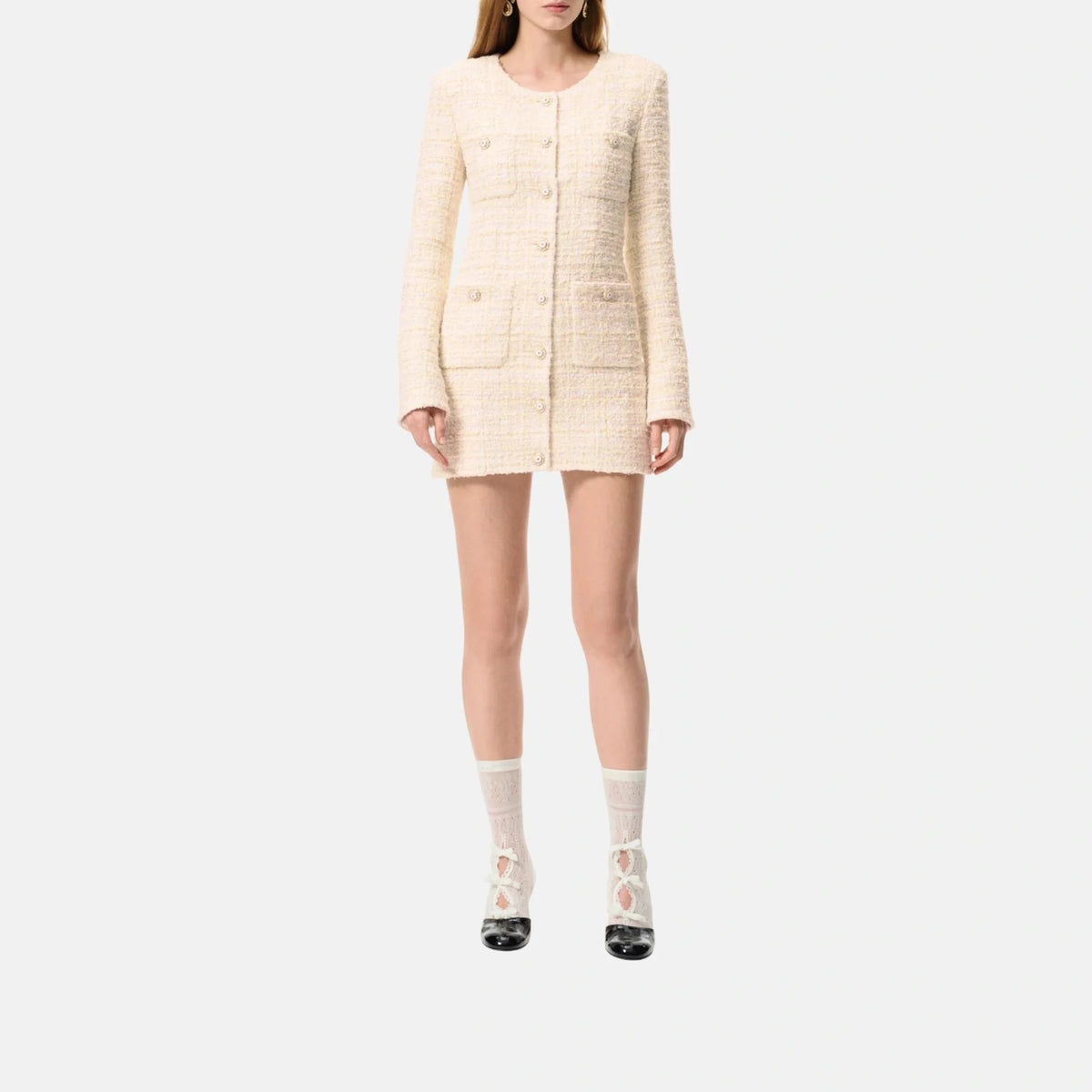 Chanel Short Dress Cotton Tweed