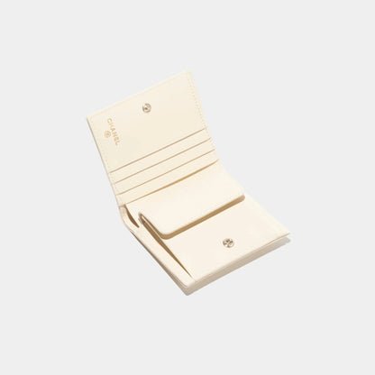 Small Flap Wallet Grained Shiny Calfskin