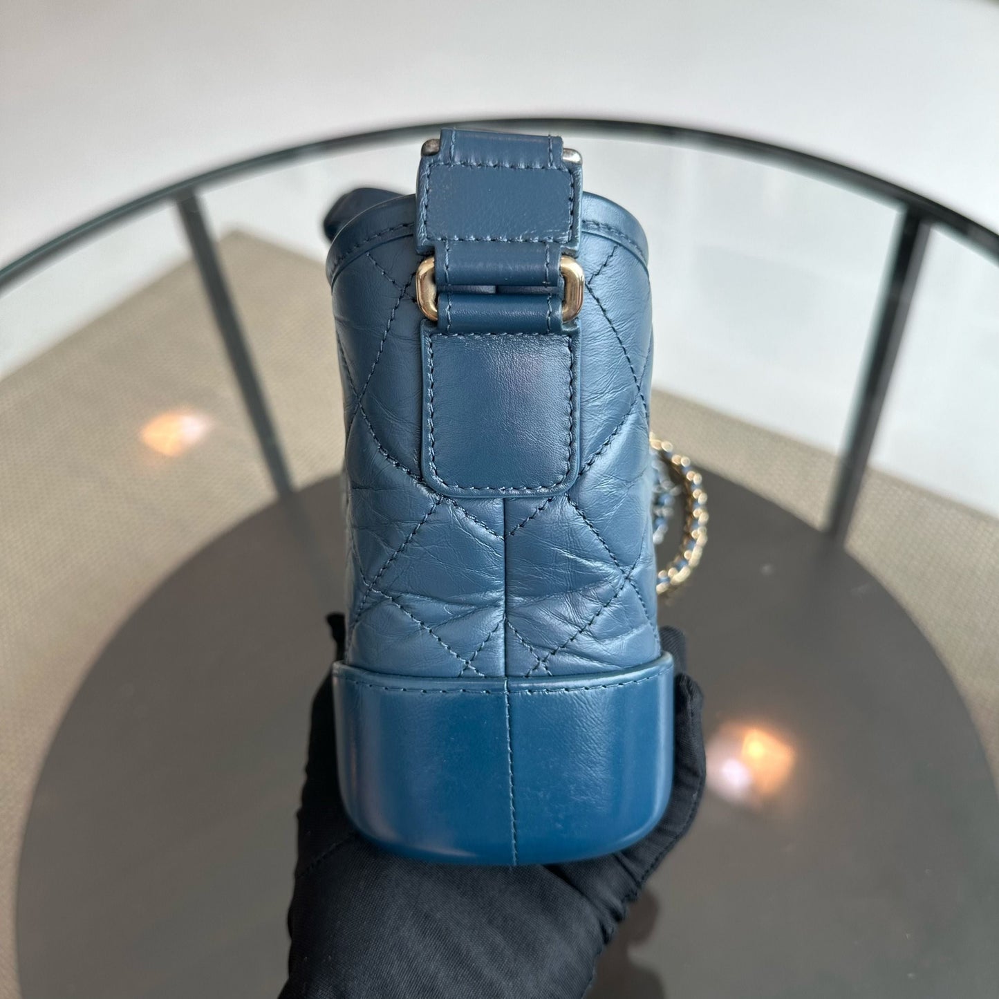 Small Gabrielle Hobo Calfskin Dark Blue GHW No 26