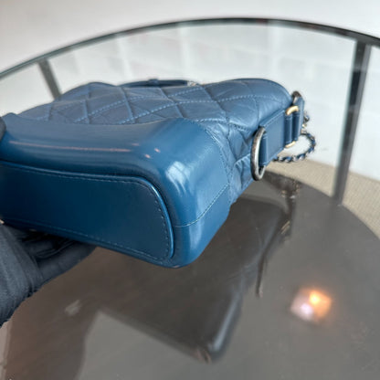 Small Gabrielle Hobo Calfskin Dark Blue GHW No 26