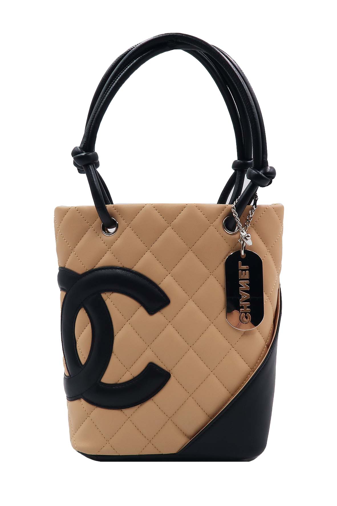 Small Ligne Cambon Tote Beige Black