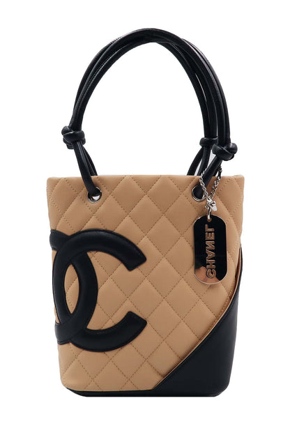 Small Ligne Cambon Tote Beige Black