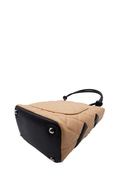 Small Ligne Cambon Tote Beige Black
