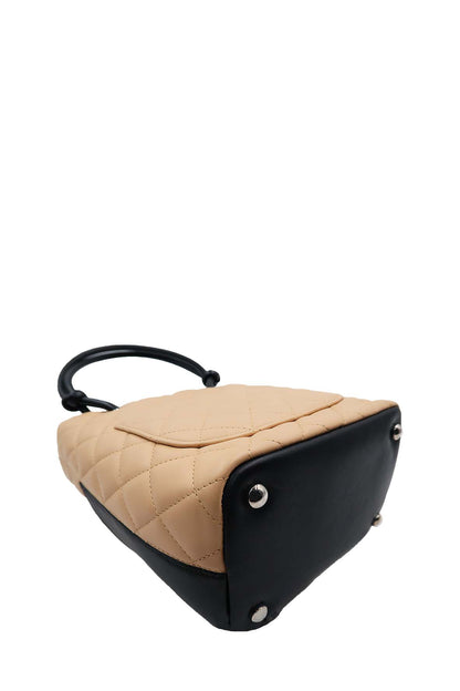 Small Ligne Cambon Tote Beige Black