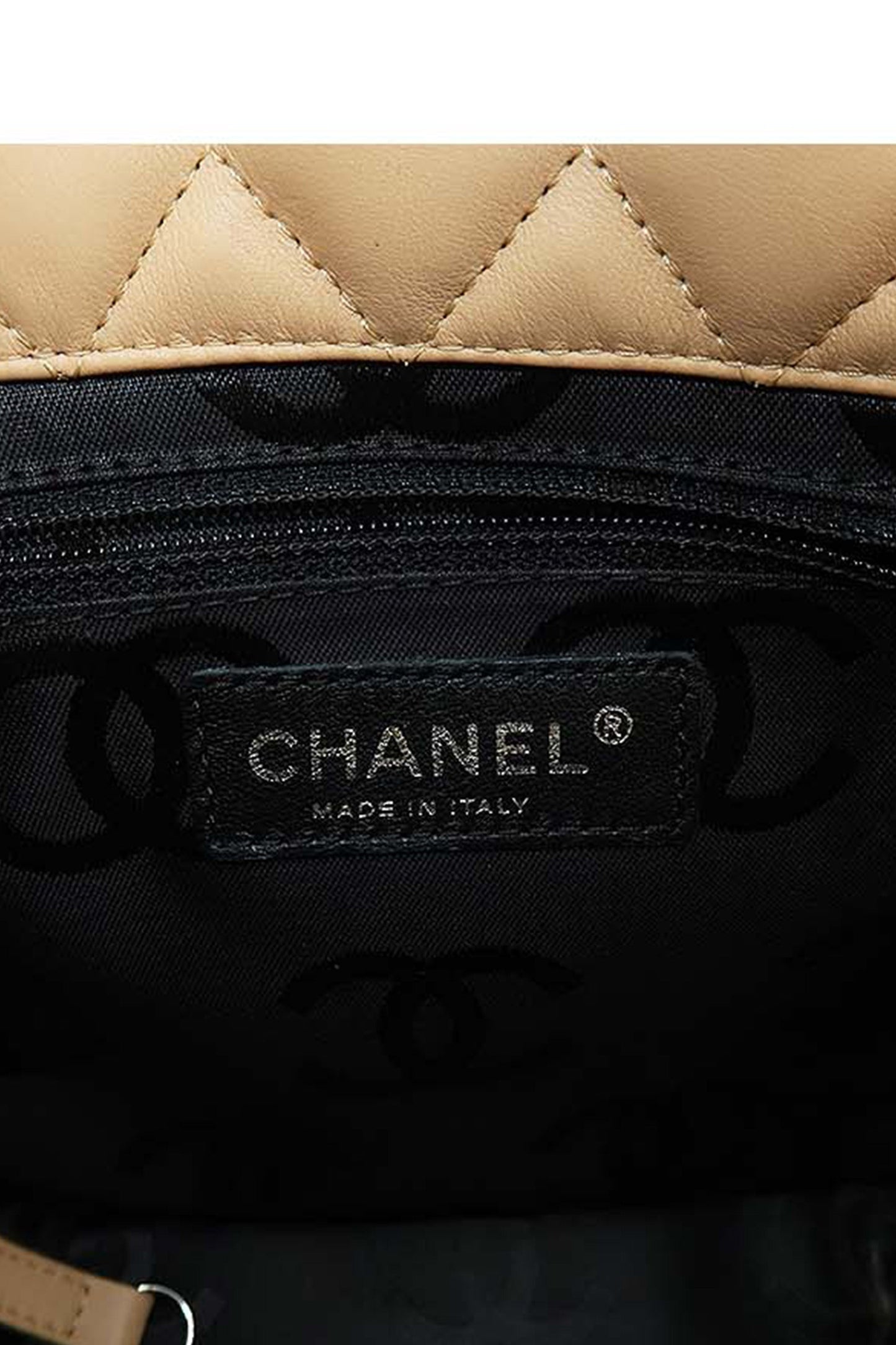 Small Ligne Cambon Tote Beige Black