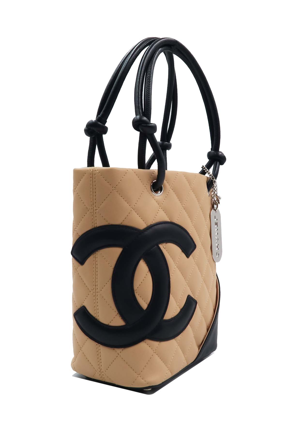 Small Ligne Cambon Tote Beige Black