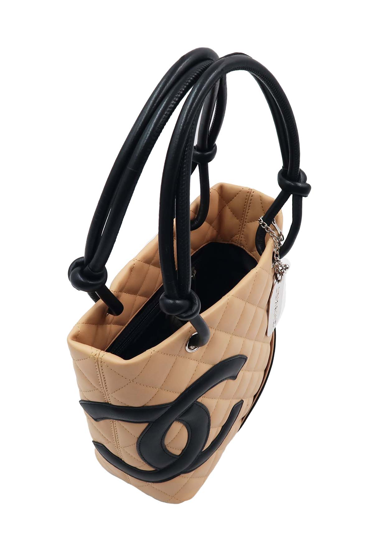 Small Ligne Cambon Tote Beige Black