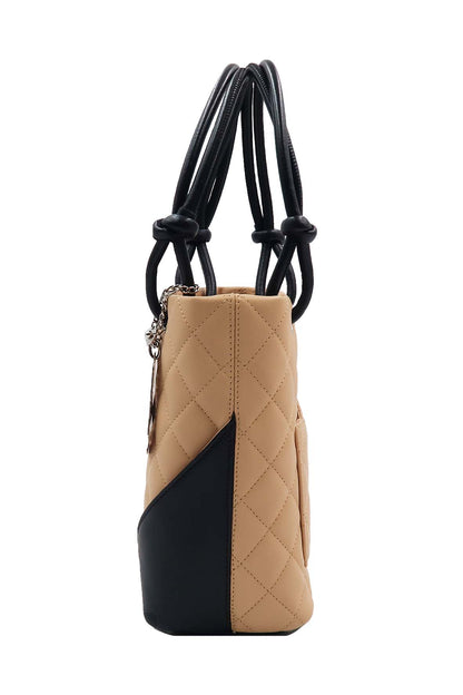 Small Ligne Cambon Tote Beige Black