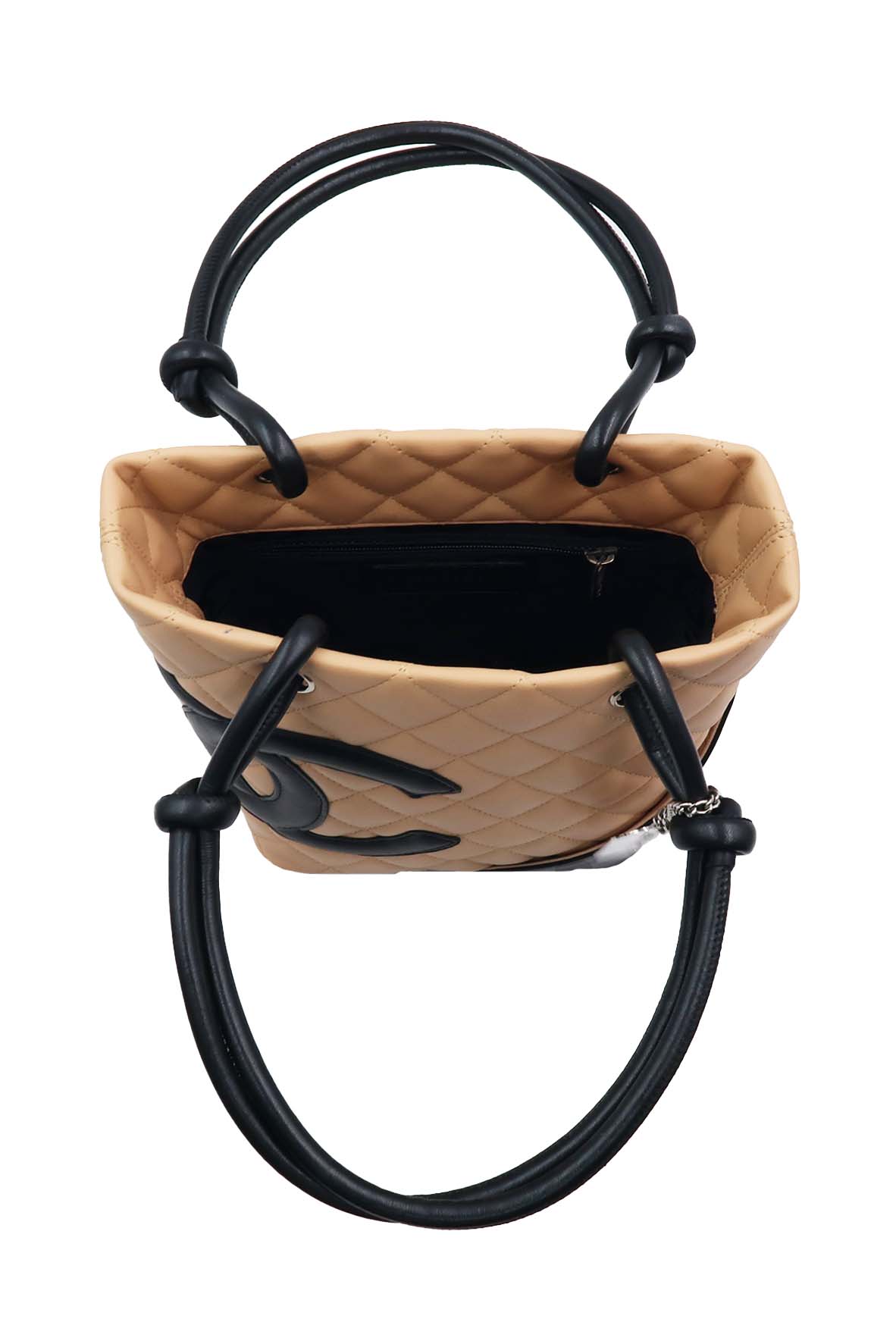 Small Ligne Cambon Tote Beige Black