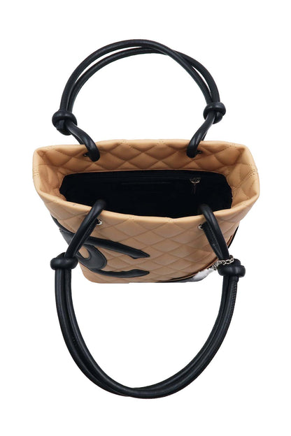 Small Ligne Cambon Tote Beige Black