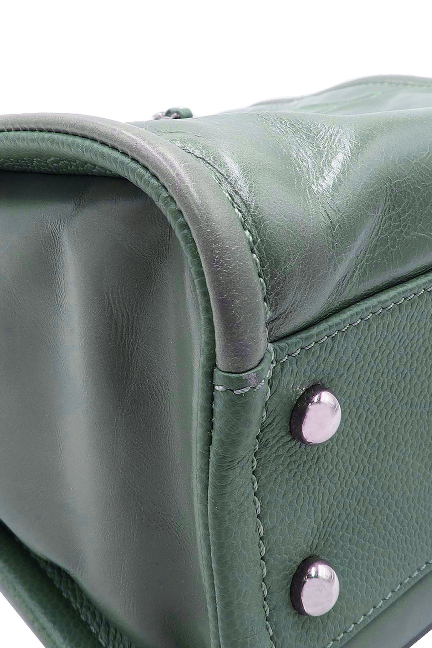 Small North South Deauville Tote Glazed Green