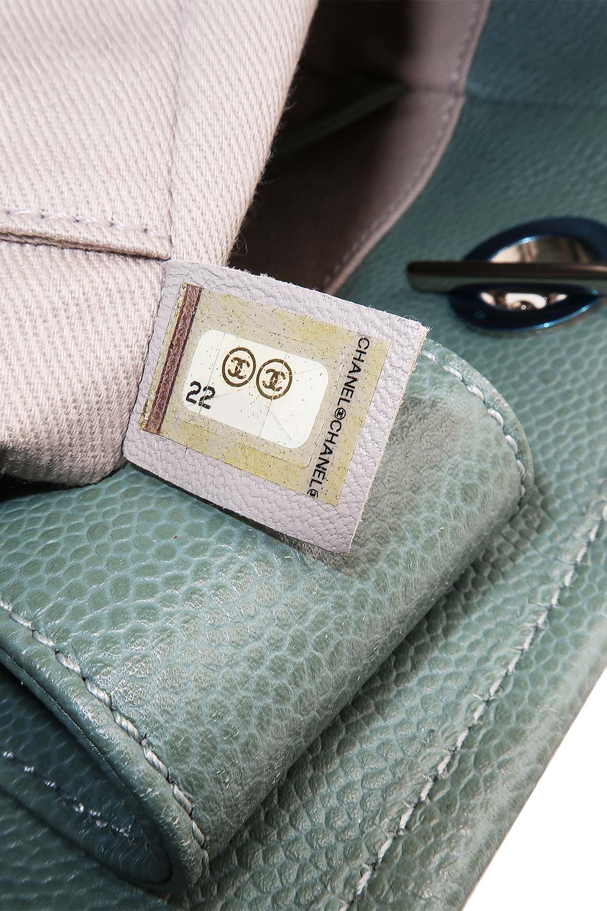 Small North South Deauville Tote Glazed Green