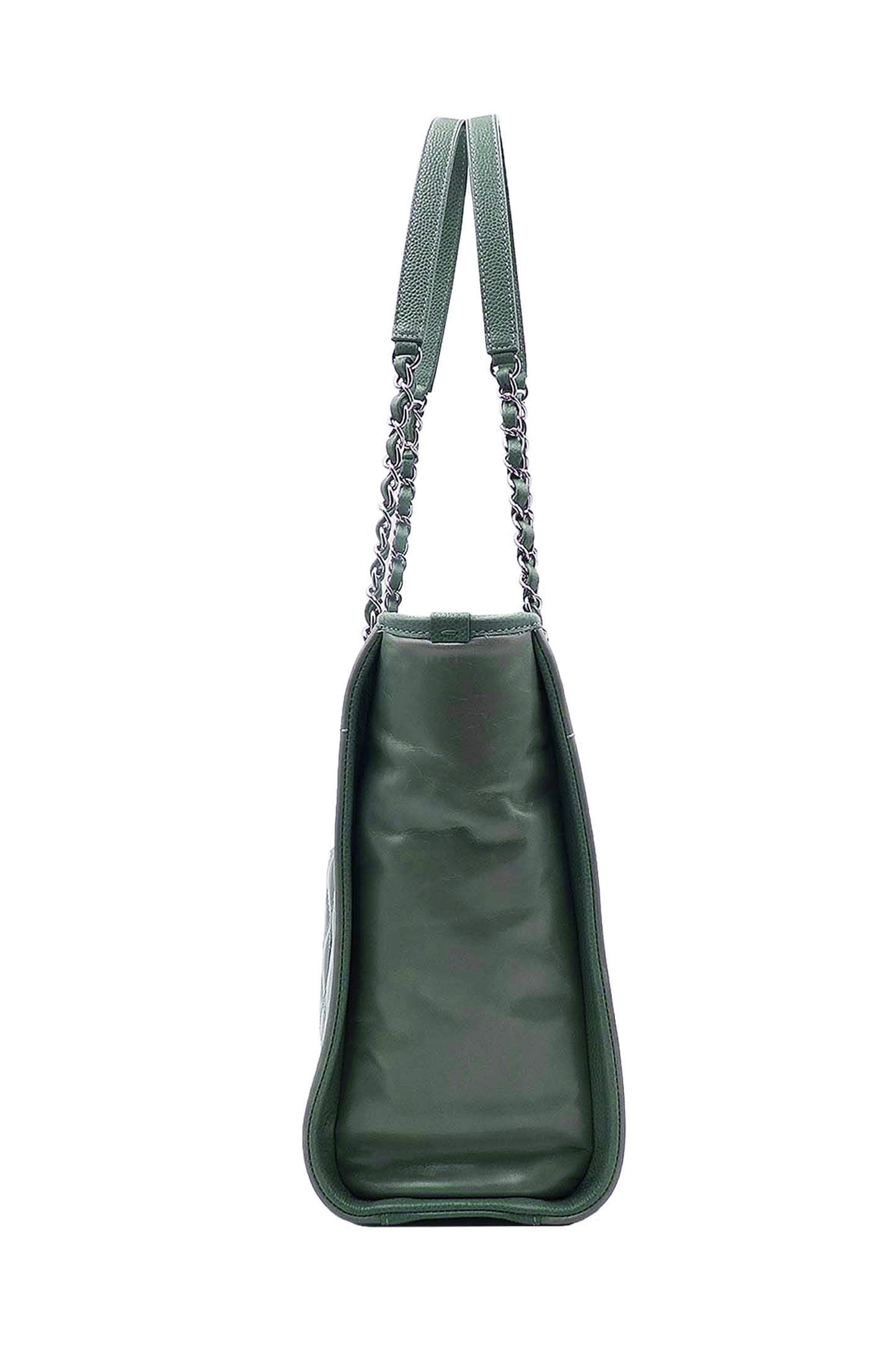 Small North South Deauville Tote Glazed Green