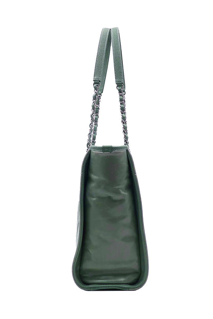 Small North South Deauville Tote Glazed Green