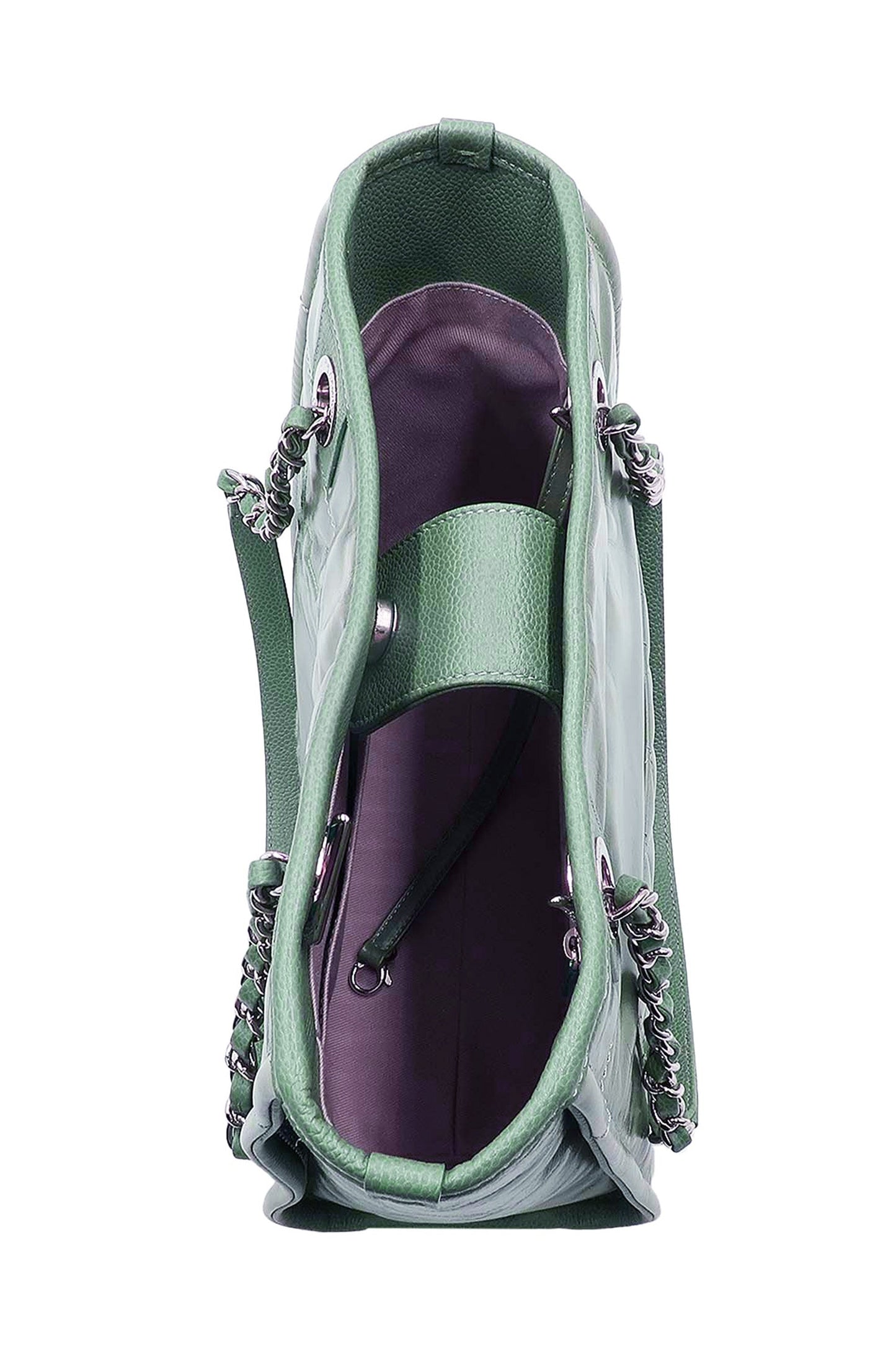 Small North South Deauville Tote Glazed Green