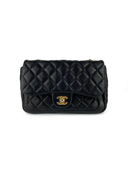Chanel Black Small Lambskin Quilted Flap Bag