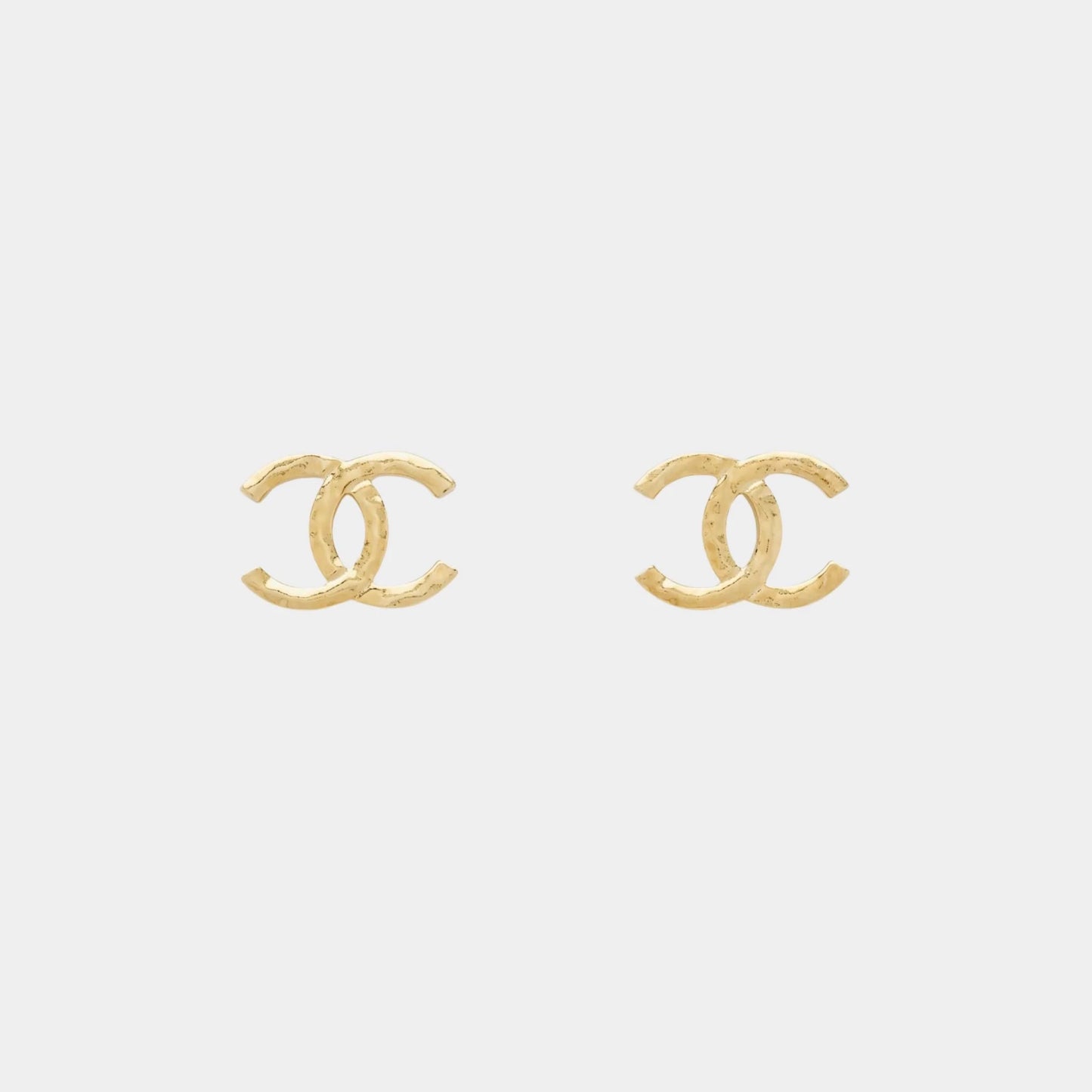 Stud CC Earring Metal Gold