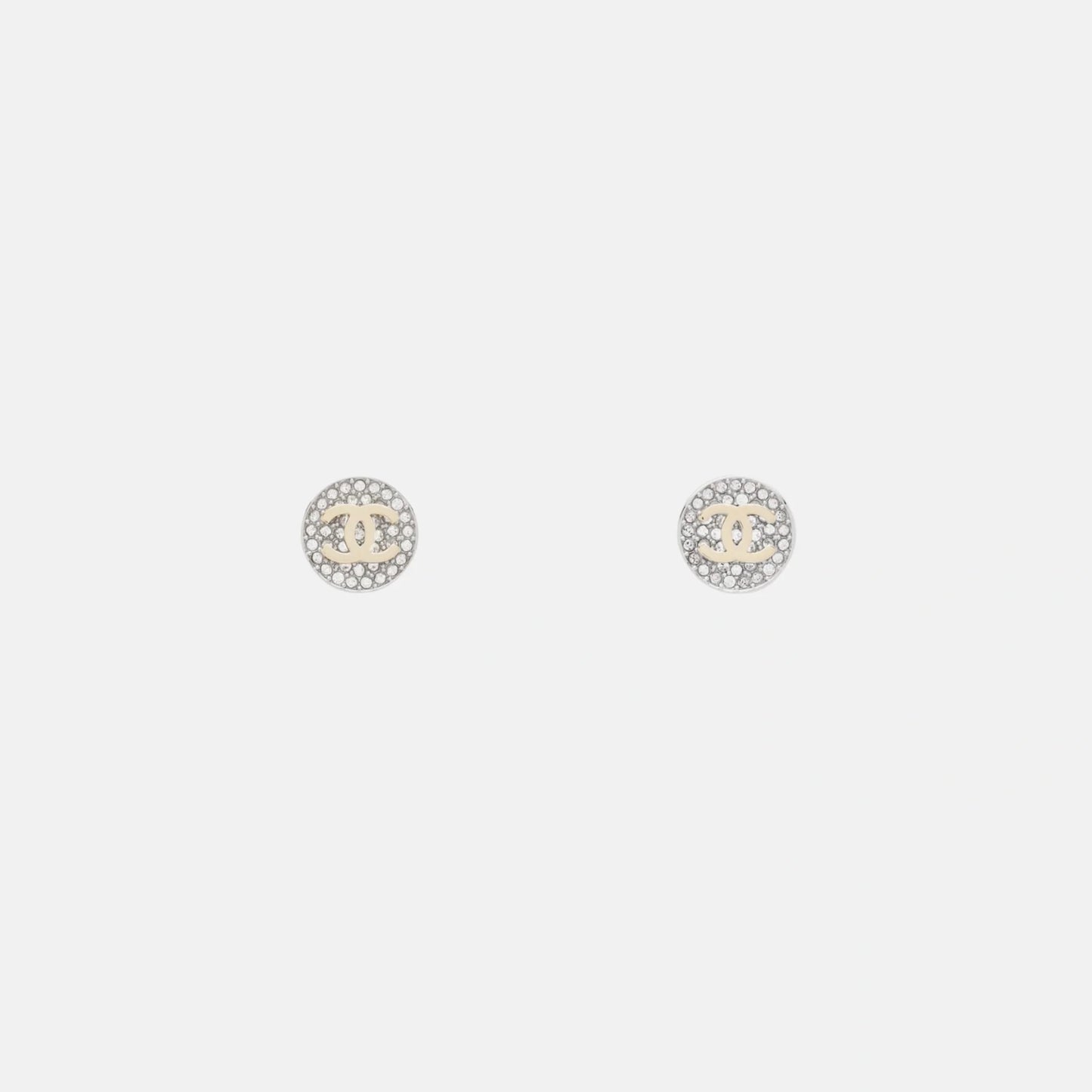 Stud Earrings in Metal and Diamantes