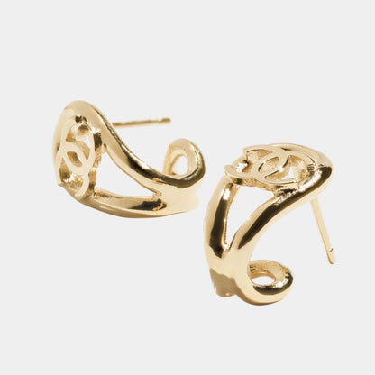 Stud Earrings Metal Gold