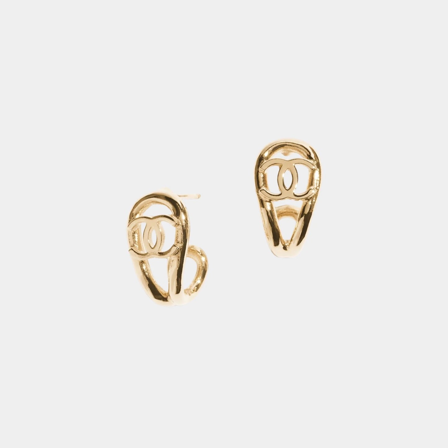 Stud Earrings Metal Gold