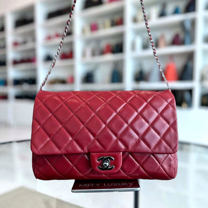Timeless Classic Flap Lambskin Clutch Quilted Shoulder Bag No 15