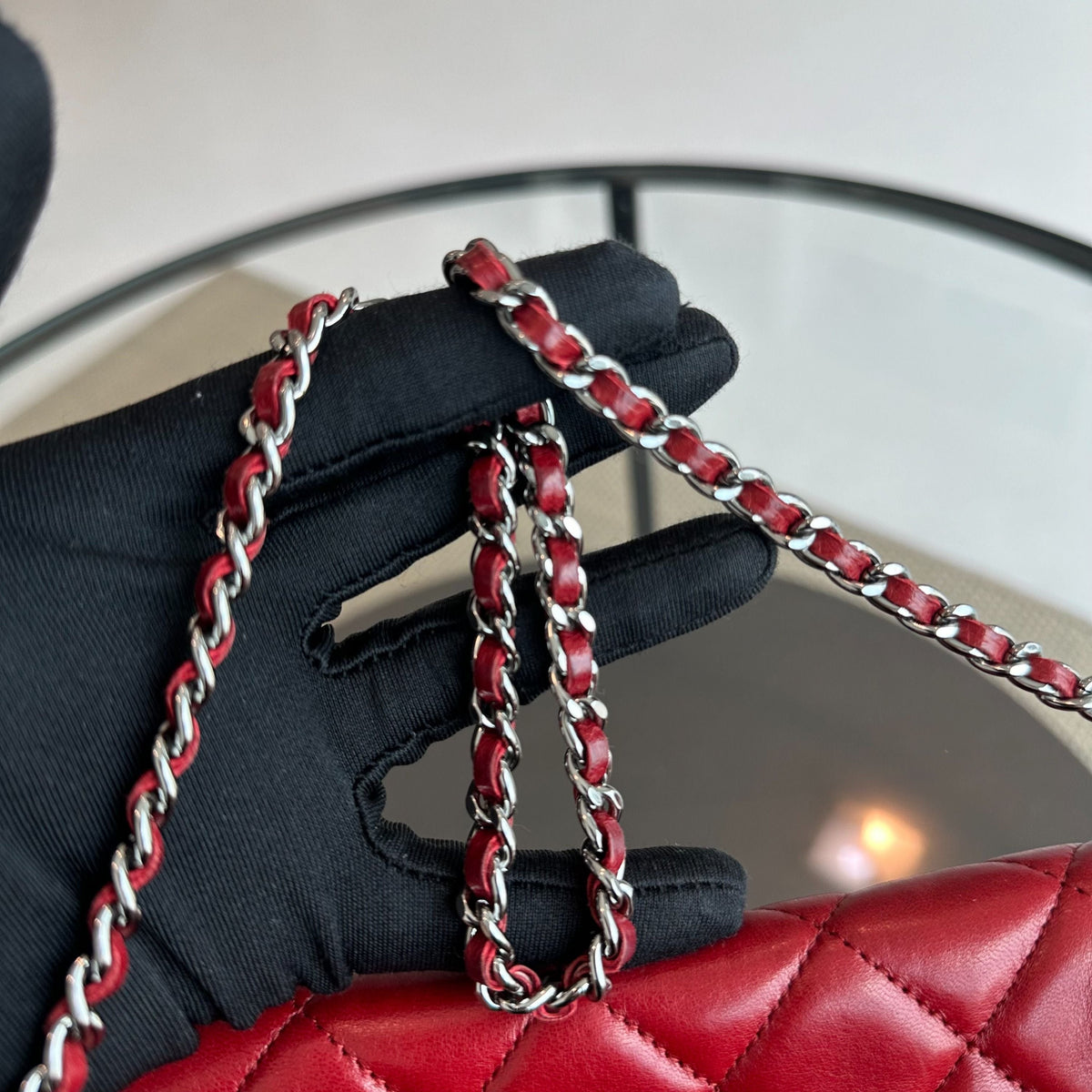 Timeless Classic Flap Lambskin Clutch Quilted Shoulder Bag No 15