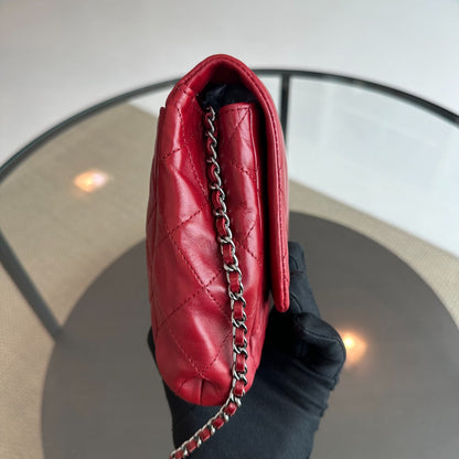 Timeless Classic Flap Lambskin Clutch Quilted Shoulder Bag No 15